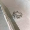 Anillo Abierto de Metal de Doble Capa con Perla de Zircón para Mujer, Lujo Accesible, Retro, de Alta Gama, Blanco, Exquisito, Anillo Moderno y Versátil