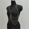 Cadena de pecho creativa multicapa de aleación estilo europeo y americano, cadena base para suéter de otoño e invierno, cadena para cuerpo ajustado, cadena de temperamento, accesorios