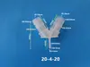 Conector en T Reductor de Plástico en Forma de Y, Tubo en T Reductor para Manguera, Conector Grande a Pequeño con Derivador en Ángulo