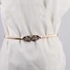 Stretch Thin Belt Saia Feminina Cintura Elástica Dourada Cadeia Vestido Decorativo Simples All-match Metal Saia com Cinto
