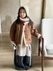 Ropa de Abrigo Enteriza de Piel para Niñas Otoño e Invierno Nuevo Retro Maillard Lana de Cordero Ropa de Abrigo de Piel para Bebés Niños Niñas