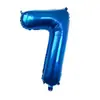 Balão de Filme de Alumínio Digital Azul Escuro Médio Versão Americana Transfronteiriço 32 polegadas Balão de Decoração para o Primeiro Aniversário de Crianças
