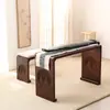 Mesa Taburete de Madera Maciza para Guqin Resonancia Mesa de Paulownia para Guzheng Mesa Antigua de Estudio China Mesa para Caligrafía Mesa para Caligrafía y Pintura Mesa de Té Zen