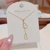 Nuevo collar de calabaza de jade blanco estilo chino, cadena de clavícula de nicho de lujo ligero de alta gama, collar de la fortuna de temperamento suave y exquisito