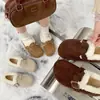 Zapatos de Algodón Cálido de Terciopelo Retro para Mujer 2026 Invierno Nuevos sin Cordones con Felpa Zapatos Tipo Birkenstock Suela Gruesa que Aumenta la Altura Cómodos