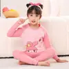 Ropa interior térmica para niños, tops y pantalones de algodón puro para niños en otoño, conjunto de pijama para niñas, camiseta de algodón de capa base para niños pequeños y estudiantes