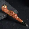 Cachimbo de Escultura em Madeira Peças Pequenas Pixiu Porta-Cigarros Pele de Tigre Sândalo Sândalo de Sangue Artesanal com Núcleo de Filtro Madeira Maciça Cachimbo Curvo para Homens