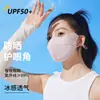 Mascarilla de Hielo Transpirable de Verano con Protección UV para Proteger los Ojos, para Viajes Diarios, con Soporte Interno de Hueso de Pescado, Mascarilla 3D con Sensación de Hielo para Proteger del Sol
