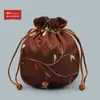 10Yjgz Saquinho Bordado com Cordão de Frutas Arredondadas Bolsa para Joias Bolsa para Brinquedos Bolsa de Noz Bolsa para Contas Budistas Leidezhu