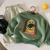 Bora Moda Infantil Moletom Forrado com Fleece para Meninos Outono/Inverno 2026 Novo Estilo Crianças Meninos Bebês Roupas de Inverno Quente Manga Longa