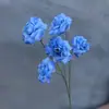 Flores artificiais em tons de azul para arranjos de solo, arranjos de flores para caminhos, flores artificiais em tons de azul com um toque de luxo para decorações de casamento