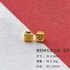 Plata S925 Chapado en Oro Moneda Dios de la Riqueza Amarillo Cubo Zakiram Cadena de Pulsera de Cuentas DIY Joyería Accesorios Pequeños