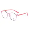 Gafas Redondas de Marco Tr90 para Niños con Filtro de Luz Azul, Mismo Estilo para Estudiantes Hombres y Mujeres, Gafas Coloridas de Moda y Lindas, Se Pueden Adaptar con Lentes Graduados