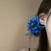 Pasador de Mariposa Orquídea Estilo Vacaciones de Verano para Mujer, Accesorio Lateral de Flor Falsa para el Cabello, Pinza para el Cabello de Alta Gama Estilo Coreano, Adorno para el Cabello Estilo Antiguo para Sesión de Fotos