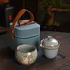 Taza Rápida de Cerámica, Una Olla y Una Taza, Juego de Té para Viajes al Aire Libre, Portátil al por Mayor, Regalo Empresarial con Logo Imprimible