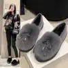 Zapatos de Algodón del Viejo Pekín, Cómodos y Forrados de Lana, Mocasines Versátiles de Moda para Mujer para Interiores y Exteriores, Nuevo Estilo Otoño e Invierno 2025