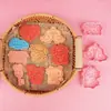 Moldes para Galletas Serie Día de San Valentín Nube Arcoíris Dibujos Animados 3D Arcilla DIY Galletas Impresas de Simulación