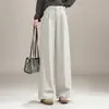 Pantalones de pierna ancha de moda para mujer, nuevo modelo otoño 2026, de cintura alta, con caída, pantalones rectos holgados, elegantes y versátiles, pantalones casuales largos hasta el suelo