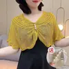 Xale de Tricô de Alta Qualidade Roupa Externa Feminina Gola Alta Preguiçosa Sneak com Moda Saia Lápis Cheongsam Blusa Ondulada para Ambiente com Ar Condicionado