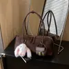 Bolsa de Camurça para Comércio Exterior para Mulheres 2025 Nova Versátil para o Dia a Dia Bolsa de Ombro Axila Grande Capacidade Bolsa de Mão Bolsa Baguete