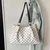 Bolsa Transversal Feminina Casual com Bolinhas Doces, Grande Capacidade, Simples para o Dia a Dia, Moda para Meninas, Bolsa de Ombro Único com Personalidade