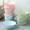 Balde Grande para Armazenamento de Água Balde Portátil Doméstico Balde para Dormitório de Estudante Conjunto de Bacias Balde Espessado para Imersão dos Pés Banheiro Lavanderia Banho