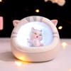 Luz de noche de dibujos animados de gato gordo leyenda positiva al por mayor linterna creativa de gato lindo que babea luz de estrella para dormitorio infantil regalo