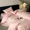 Juego de Ropa de Cama Jacquard de Algodón 100% de Lujo Ligero de Alta Gama de Cuatro Piezas Ropa de Cama para Habitación Principal Sábanas de Algodón Puro Funda Nórdica Ropa de Cama para Todas las Estaciones