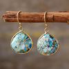 Pendientes de gota de piedra natural bohemia europeos y americanos Colgante Cruzado Estación Independiente Independiente Joyería Amazon Joyería Venta al por mayor