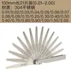 Calibrador de espesores 0.01-5mm calibrador de tapones regla de tapones medidor de espesores medidor de holgura herramienta de ajuste de válvulas MLA10