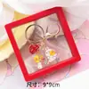Festival do Meio Outono Flor e Lua Cheia Chaveiro Pingente Liga Metálica Criativo Lua Coelho de Jade Fofo Pingente para Mochila Pequeno Presente