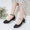 Zapatos de Cuero para Niñas Zapatos de Princesa Zapatos de Performance para Niños Grandes Zapatos de Vestir para Anfitriones Pequeños Zapatos de Tacón de Una Sola Capa para Niños Zapatos de Cristal