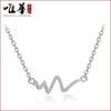Collar plateado estilo coreano Collar de rayo estilo coreano Collar corto sencillo de decodificación de ECG para mujer Accesorios de cadena para clavícula