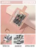Set de Cortauñas Cortauñas Oblicuo para Niñas Estuche de Cuero Extraíble Ranura para Uñas Linda Cortauñas Gris Set de Manicura Regalo