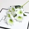 Flores Artificiales 6 Cabezas Lirio de Día Lirio Flores Falsas Impresas en 3D Decoración de Boda Accesorios para Arreglos Florales Fabricante Exportación al por Mayor