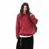 Suéter de Punto Trenzado Verde Estilo Americano Cuello Redondo para Mujeres y Hombres, Otoño Vintage Holgado Casual Versátil Top de Punto para Parejas