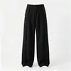 Calça Masculina Estilo Retrô Americano com Caimento Fluido, Casual Plissada Solta de Perna Larga de Alta Qualidade Corte Reto Longa para Homens