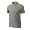 Camisa Polo de Manga Corta con Protección Solar Estilo Nuevo Verano 2026 para Hombres y Mujeres de Seda de Hielo Transpirable que Absorbe la Humedad Secado Rápido Camisa con Sensación de Hielo