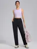 Pantalones Deportivos Nuevos de Primavera y Otoño para Mujer Cintura Elástica Alta Elasticidad Transpirables Pierna Ancha Pierna Recta Pantalones de Running Fitness Yoga