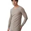 [Algodón Modal] Conjunto unisex de 190g, cuello redondo, ligero, cálido, absorbe la humedad y transpirable, adecuado para primavera y otoño, conjunto fino de ropa interior térmica