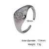 Anillos de Acero Inoxidable de Venta Caliente Europeos y Americanos, Moda Estilo Ins Retro Lujo Ligero Oro 18K Símbolo del Sol Joyería de Acero de Titanio para Mujeres