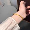 Pulsera Puzuo de joyería de oro con hebilla de diamantes de media luna de oro brillante de 24k para mujer, joyería apilada de moda de lujo ligero para novia