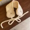 Orejeras de Peluche de Terciopelo de Cordero con Bloques de Color Estilo Coreano para Mujer en Invierno, Calientes y a Prueba de Frío Protección para los Oídos para Ciclismo, Bolsas para los Oídos con Cordones, Orejeras de Moda