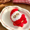 Pingente de boneca de pelúcia de Natal, brinquedo de desenho animado do Papai Noel, chaveiro de bolsa, pequena decoração para pendurar de presente