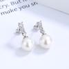 Brincos longos de zircônia com contas coreanas femininas s925 prata esterlina elegantes brincos de pérolas pingente design de borla de fada joias