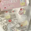 Adesivo Estéreo de Bolo de Gelatina Simples Ins Coreano Gatinho Gato Bolo Fofo Celular Tablet Caderno Guka