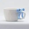 Taza de Cerámica Elegante de Lujo Ligero Transfronteriza con Lazo, Taza de Café de Diseño Único, Regalo para Mejor Amiga, Taza para Beber en la Oficina