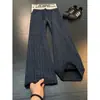 Novo Design de Calças Masculinas de Xadrez Soltas de Perna Larga Sentido de Design Casual Estilo Preguiçoso Emagrecedor Versátil Calças Longas de Perna Reta Homens