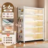 Estantería de Acero con Puerta de Cristal Librería Infantil Gabinete de Exhibición Multifuncional a Prueba de Polvo Estante de Almacenamiento de Hierro Montado en Pared Gabinete de Almacenamiento