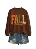 Loja independente Amazon Wish sweatshirt feminina estilosa confortável e versátil para outono e inverno novas vibes de outono manga longa